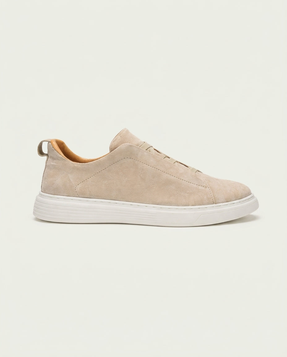 St. Moritz Slip-On Trainer Sabbia – Weiss Modehaus