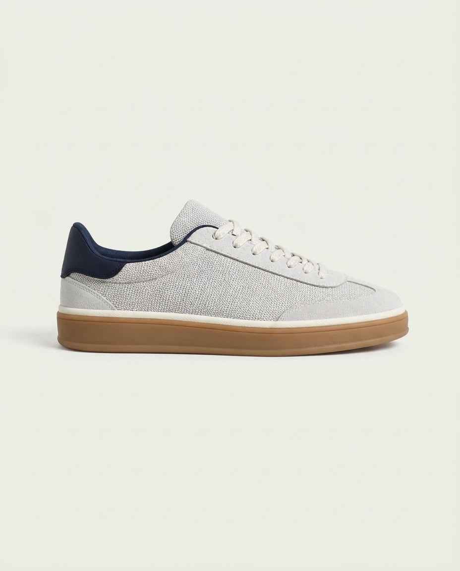 St. Moritz Trainer Hellgrau – Weiss Modehaus