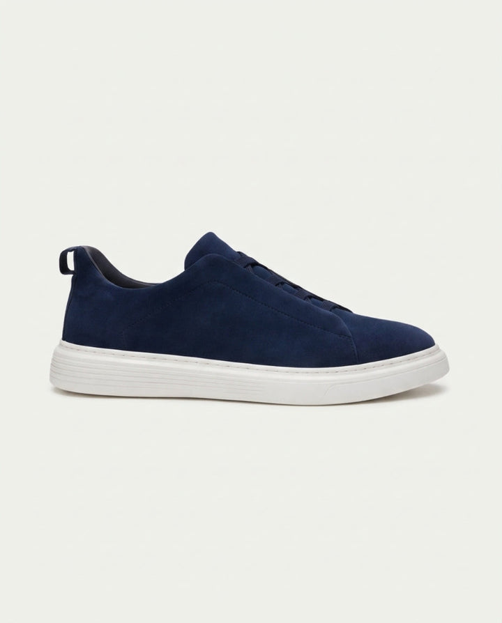 St. Moritz Slip-On Trainer Blau Navy – Weiss Modehaus