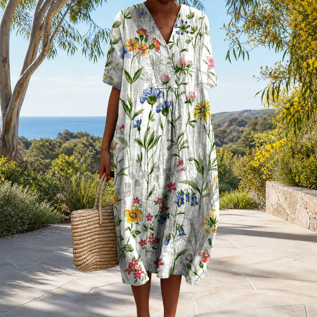 Bequemes Frühlingskleid Damen – Weiss Modehaus