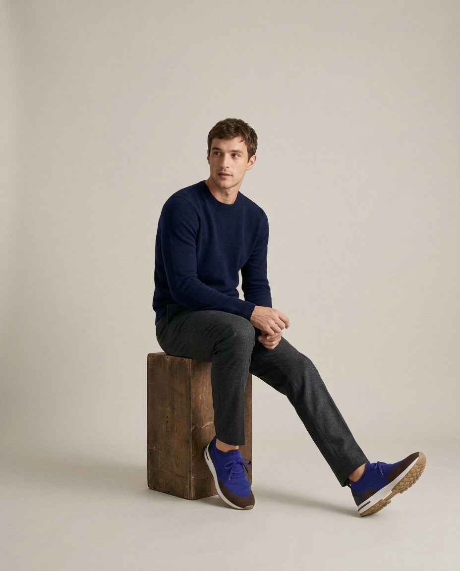 Sneaker Zurigo Blau/Braun – Bild 4