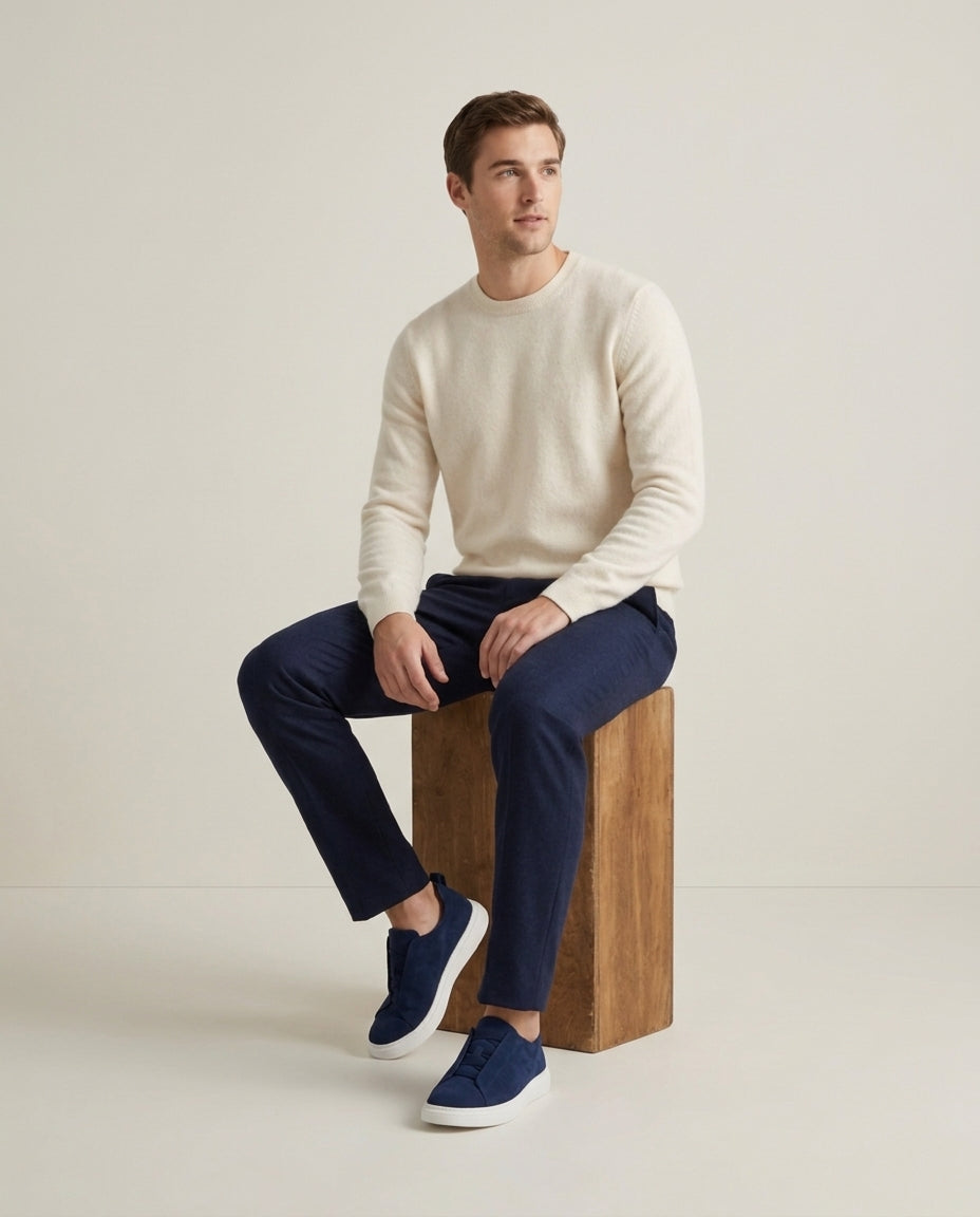 St. Moritz Slip-On Trainer Blau Navy – Bild 4