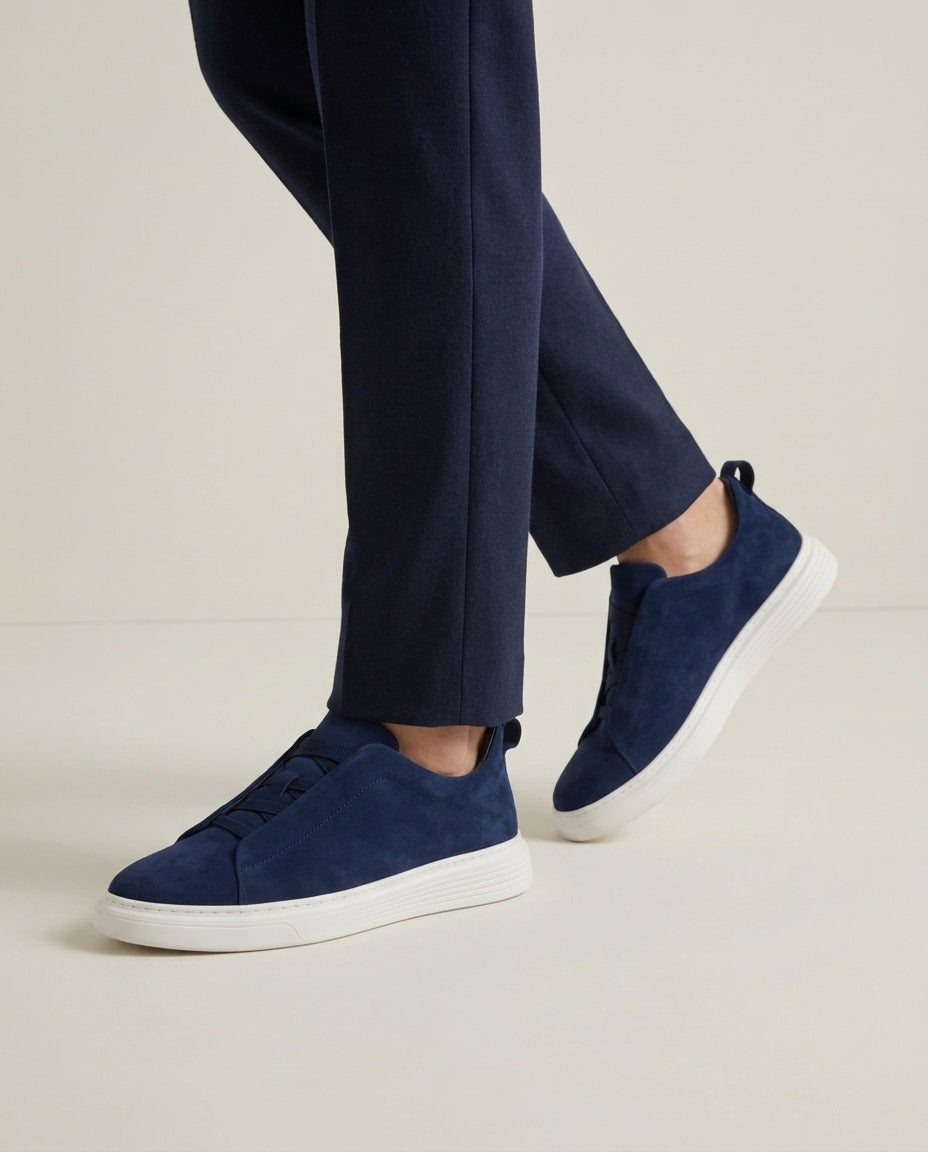 St. Moritz Slip-On Trainer Blau Navy – Bild 5