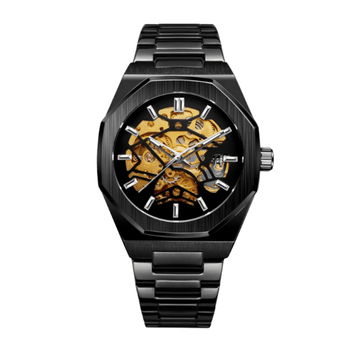 Leopold™ | Skelett-Automatikuhr Edelstahl