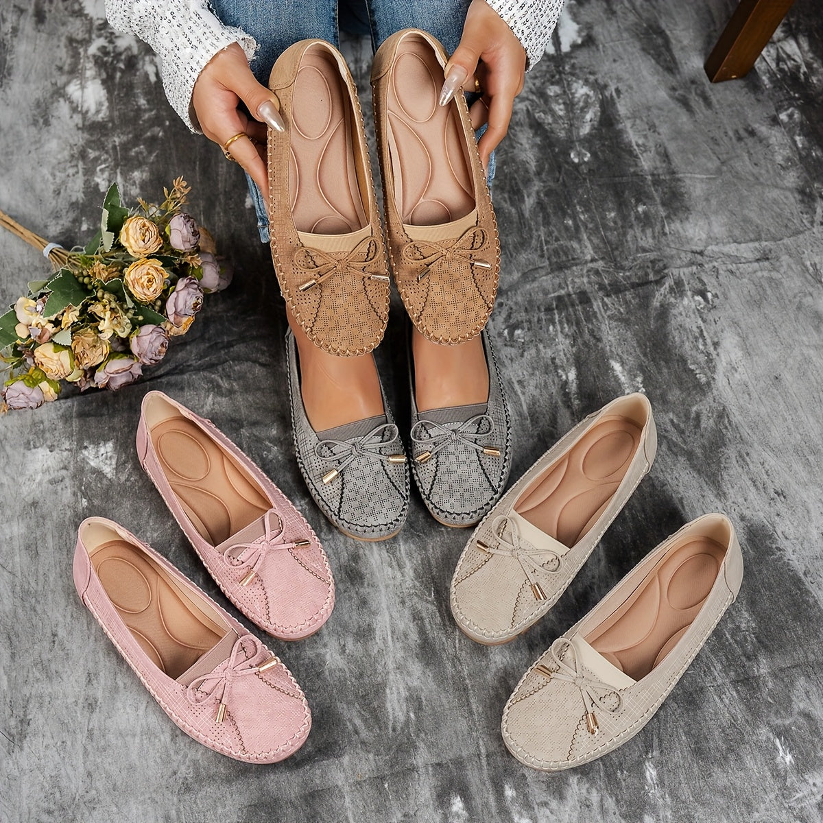 Weiche Komfort-Loafer mit zarter Schleife Sabine – Bild 15