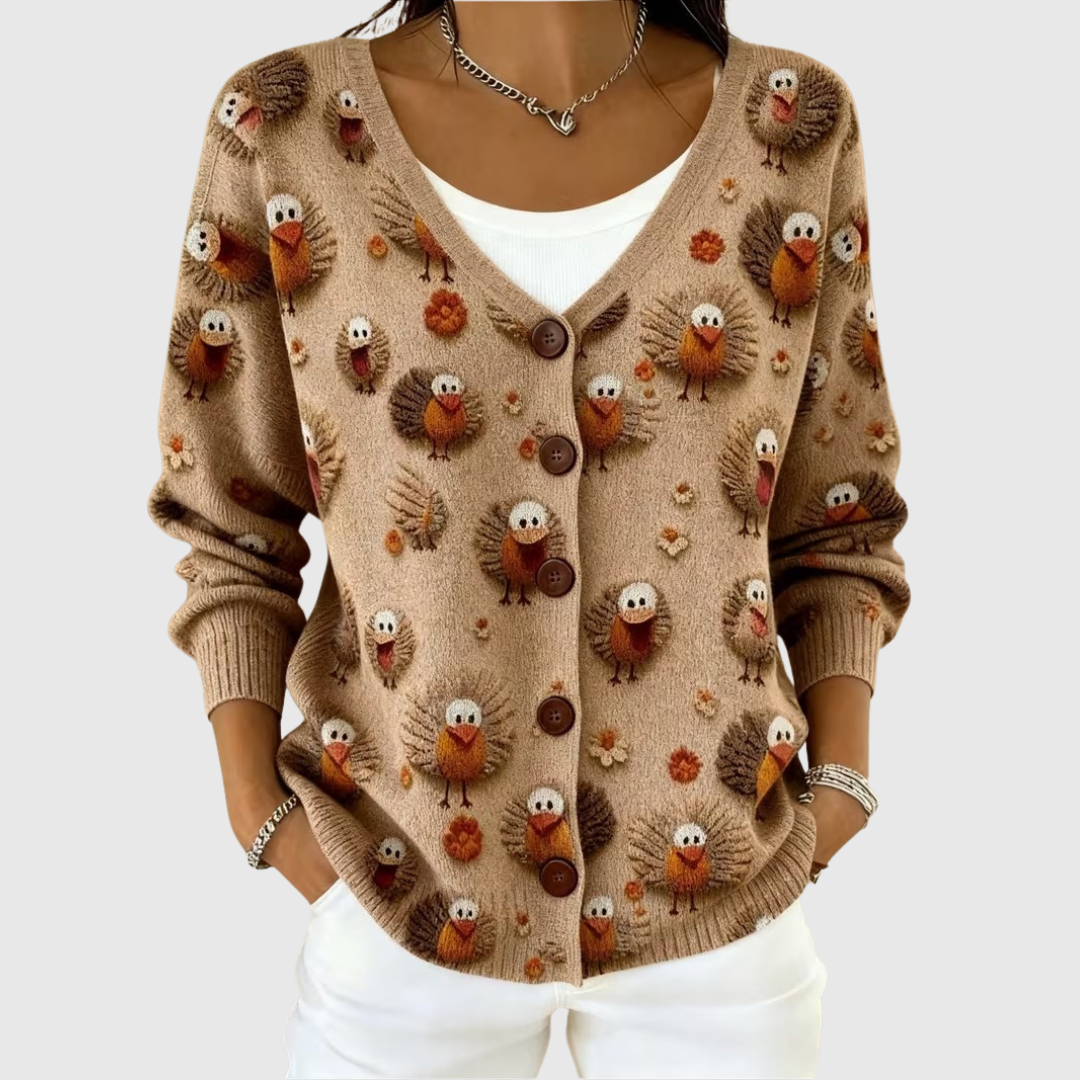 Bequemer Strick-Cardigan mit Knöpfen – Weiss Modehaus