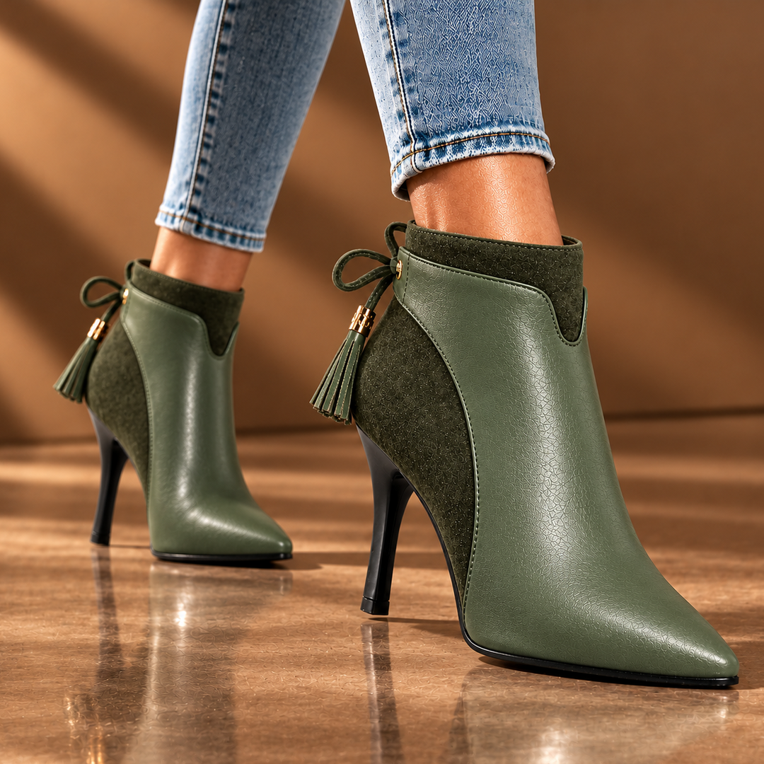 Gia | Stiefeletten aus Wildleder mit Fransen