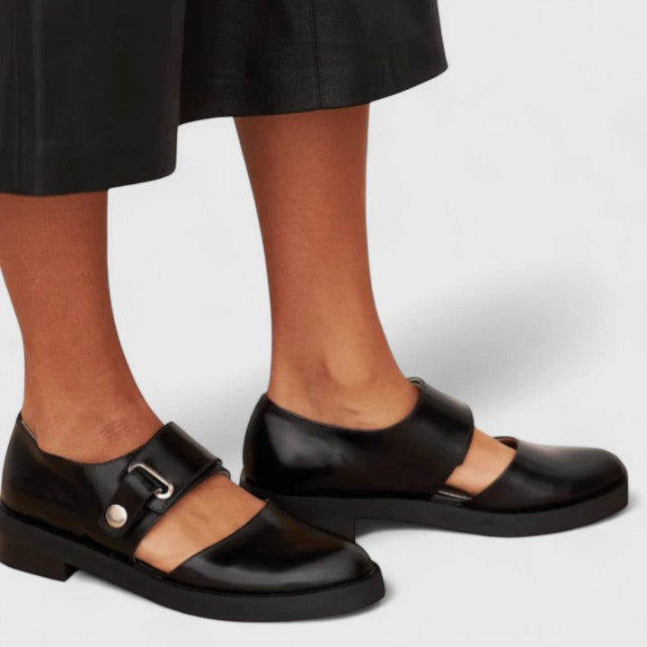 Orthopädische Mary Jane Schuhe Damen Danyelleh Schwarz – Weiss Modehaus