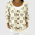 Bequemer Strick-Cardigan mit Knöpfen – Weiss Modehaus