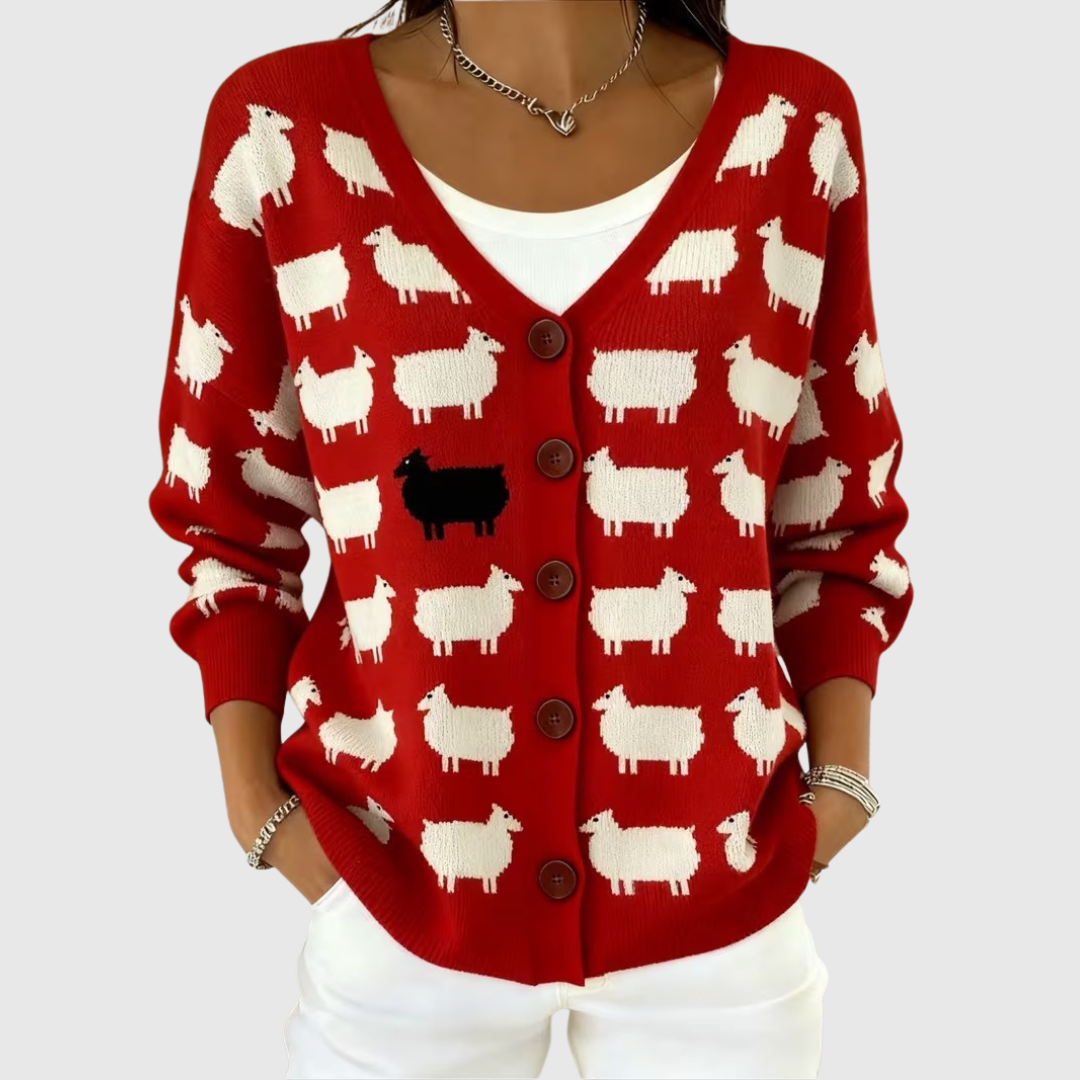 Bequemer Strick-Cardigan mit Knöpfen – Weiss Modehaus