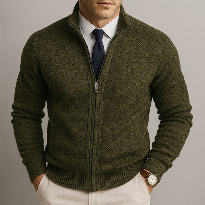 Cardigan mit Reißverschluss und Stehkragen Henri – Bild 5