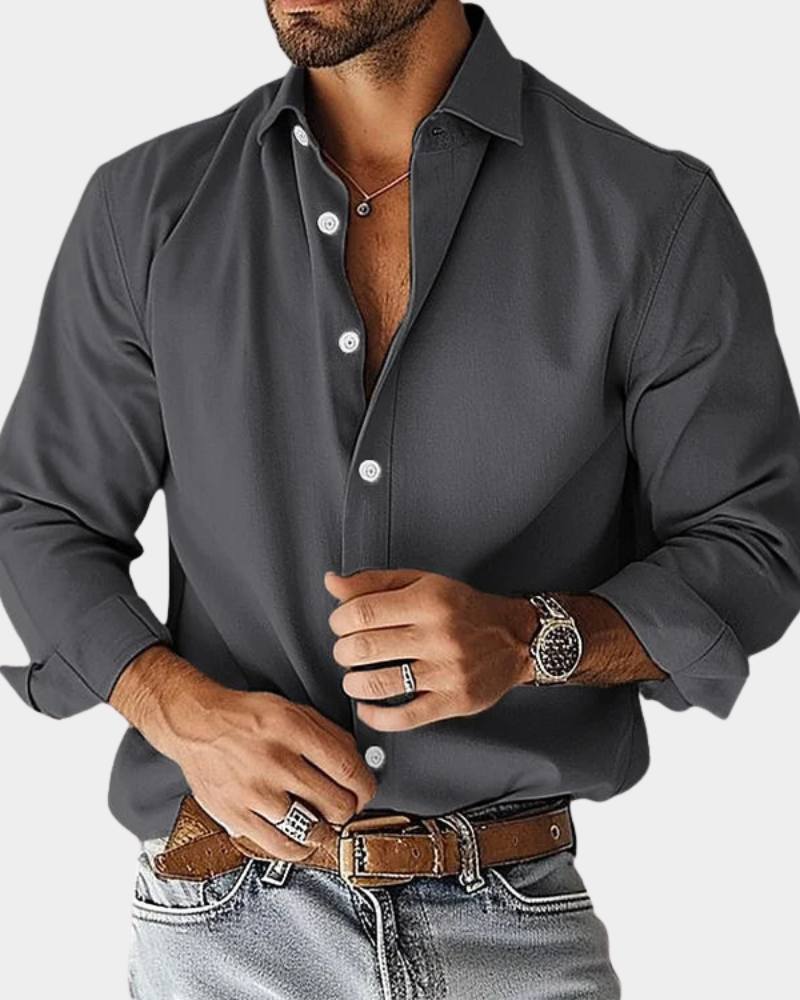 Slim Fit Stretchhemd für Herren Lucio – Bild 2