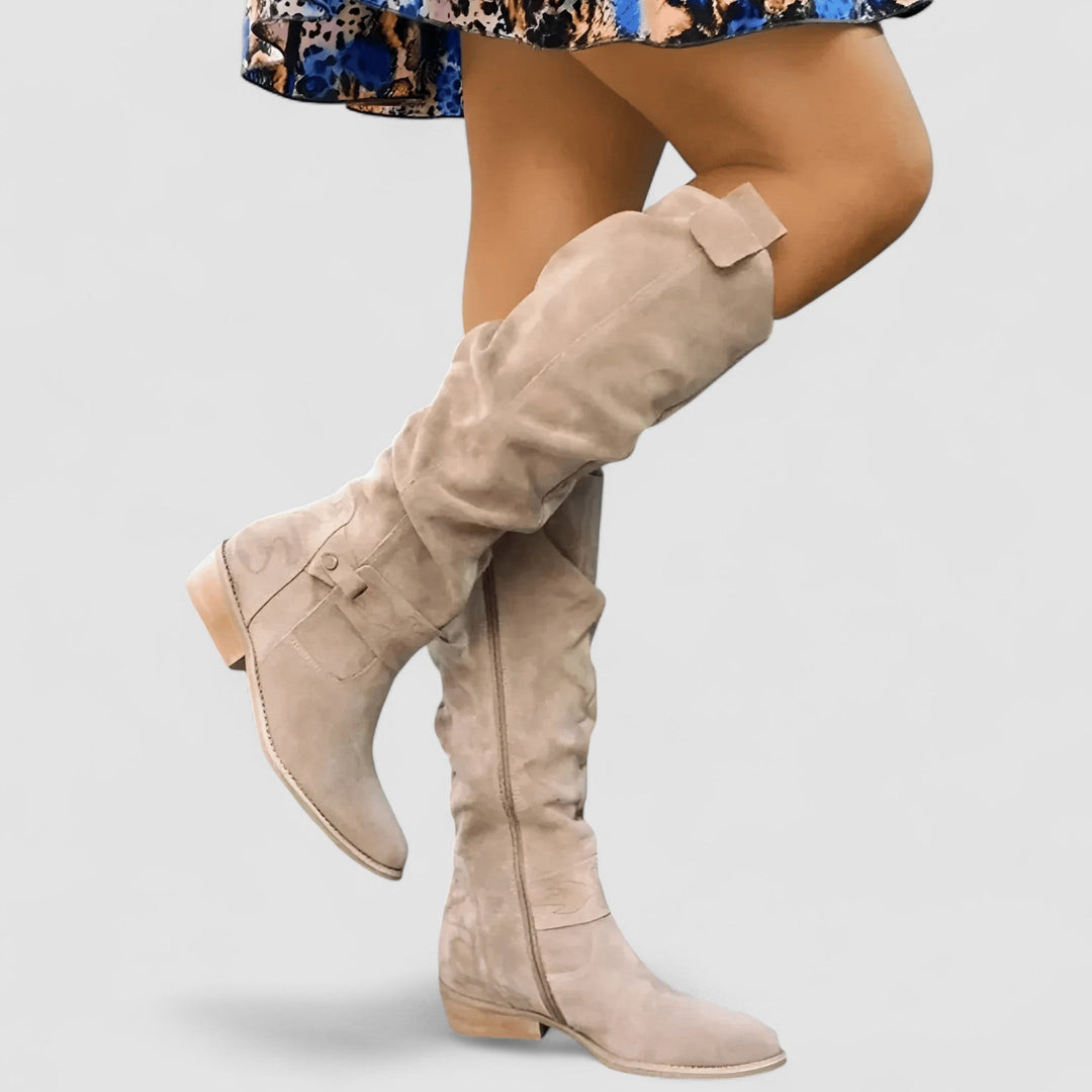 Orthopädische Westernstiefel Zara Beige – Weiss Modehaus