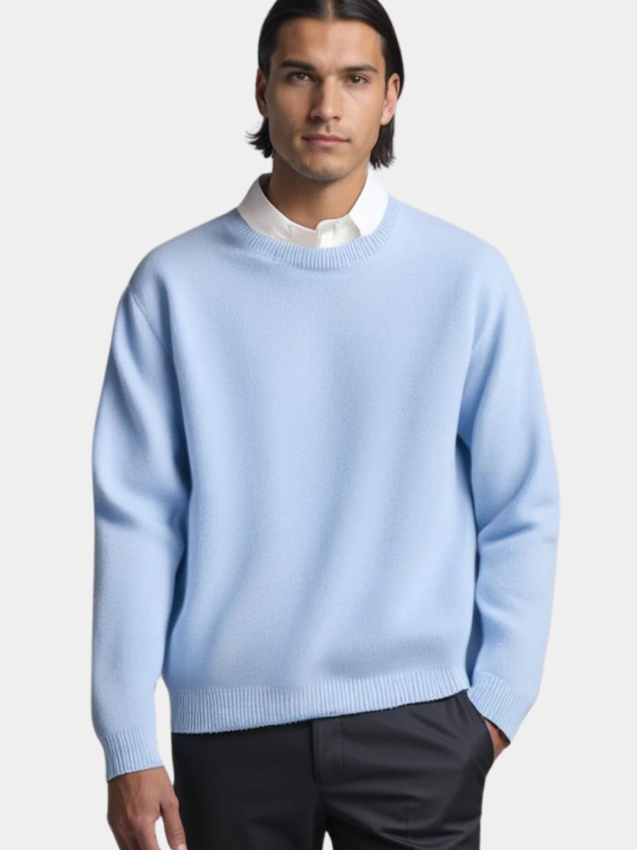 Luxuriöser Cashmere-Pullover Herren Pasquale Schwarz – Weiss Modehaus