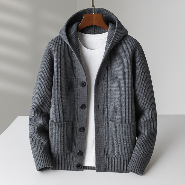Herren Cardigan mit Kapuze Tancredi – Bild 3