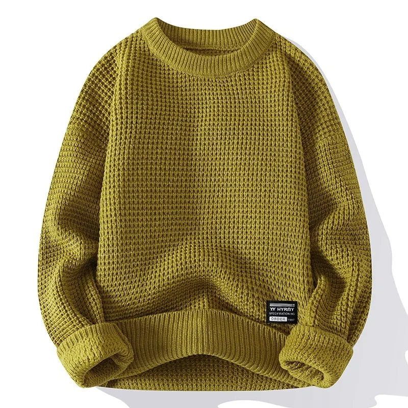 Premium Wabenstrickpullover Herren Remo – Bild 2