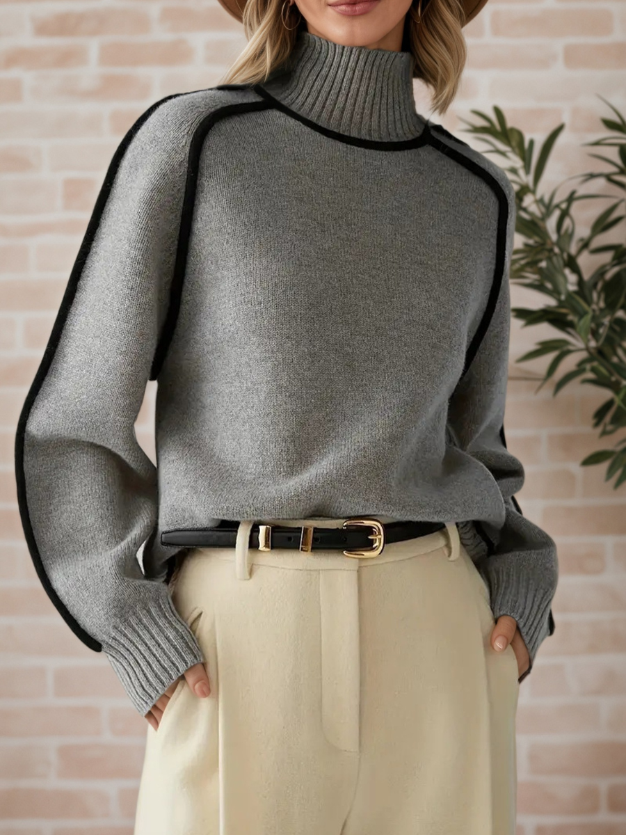 Eleganter Pullover mit hohem Kragen Donna – Bild 3