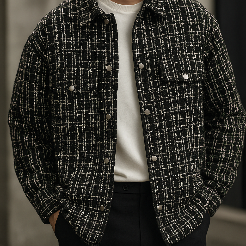 Herren-Sovracamicia aus Tweed Matteo – Bild 2