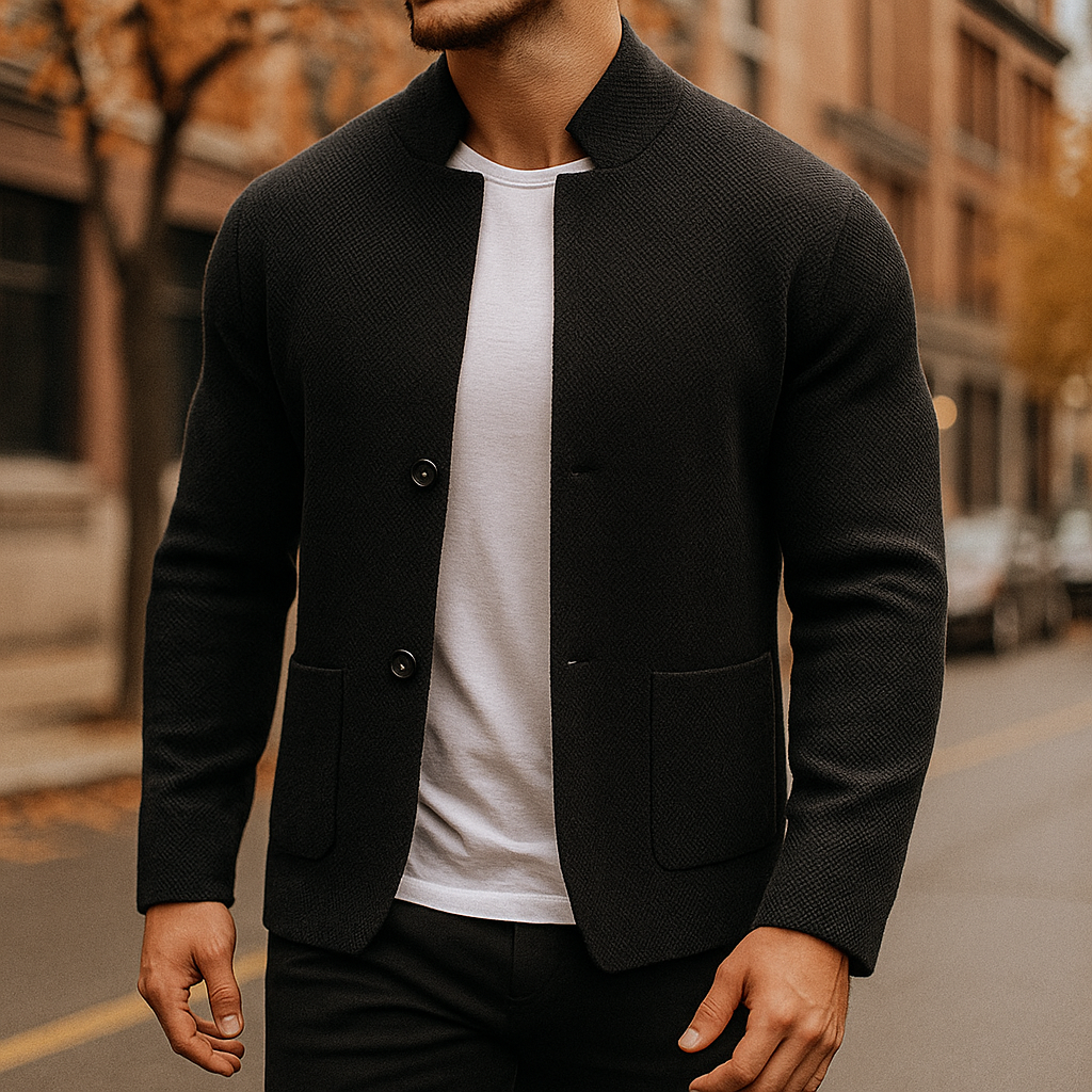 Herrenstrickjacke aus Wolle Rodolfo – Bild 4