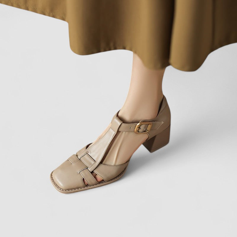 Orthopädische T-Strap Blockabsatzsandalen Scarlett – Bild 4