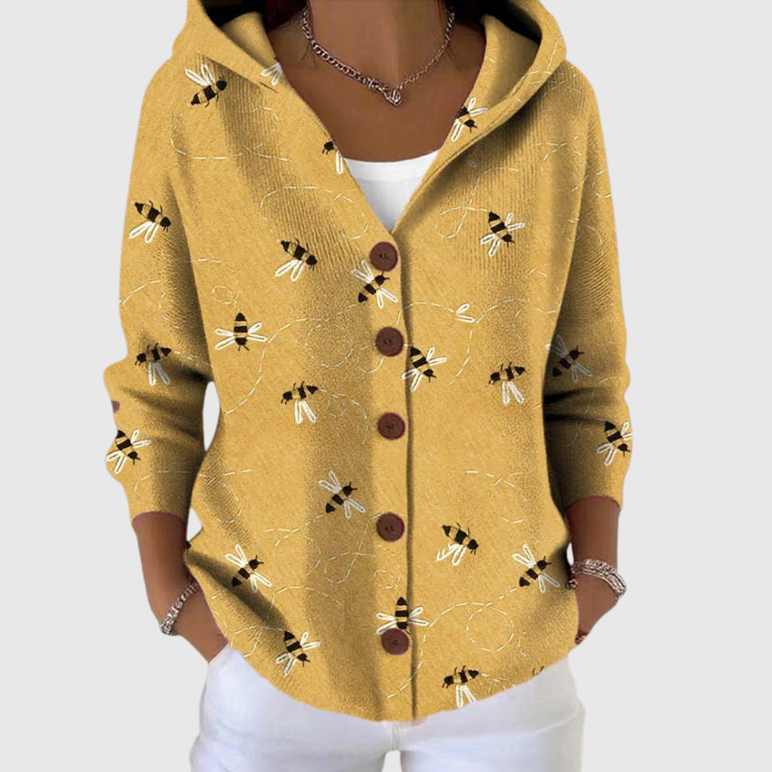 Hoodie Cardigan aus Strick – Weiss Modehaus