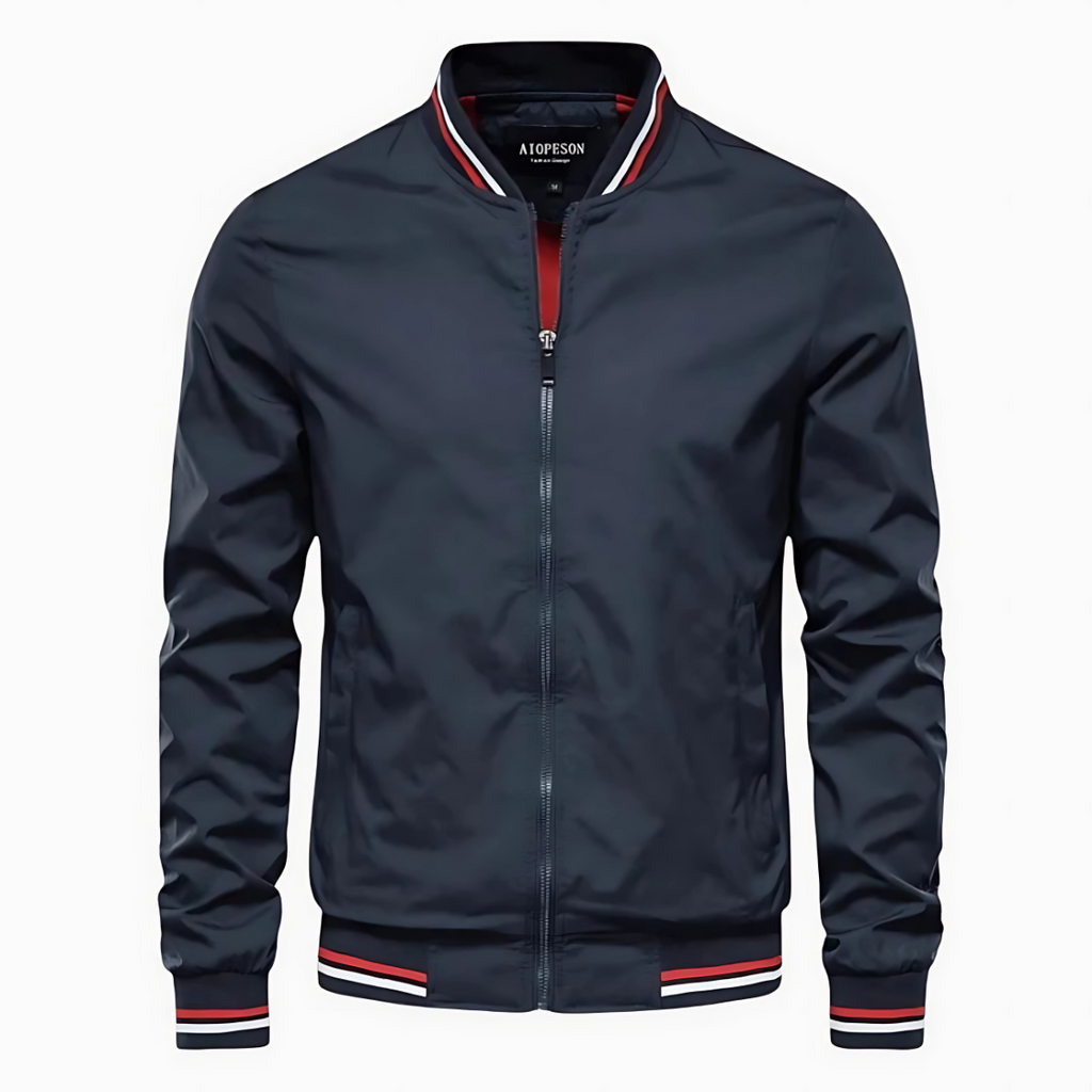 Elegante Stadtjacke Herren Ettore Blau – Weiss Modehaus
