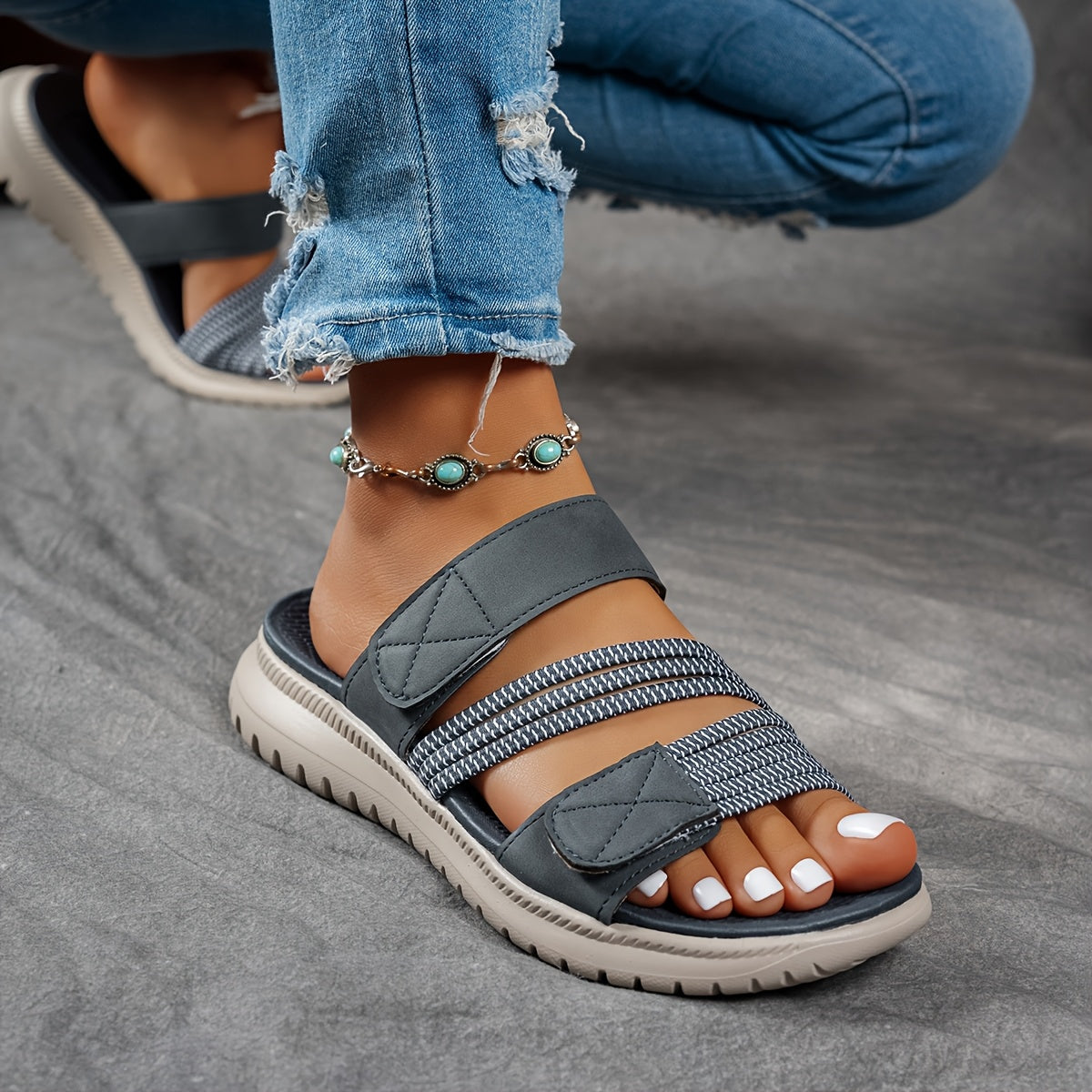 Sportliche Komfort-Sandale mit Plateausohle Cleo – Bild 4