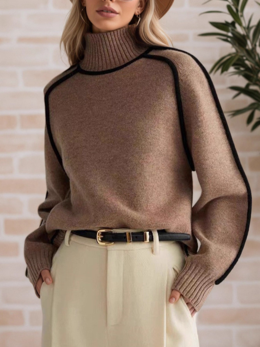Eleganter Pullover mit hohem Kragen Donna – Bild 2