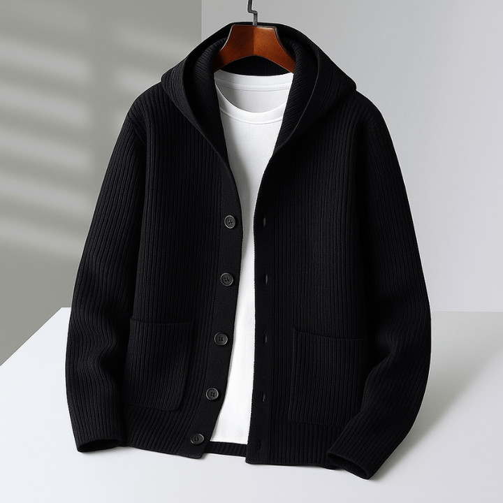 Herren Cardigan mit Kapuze Tancredi – Bild 4