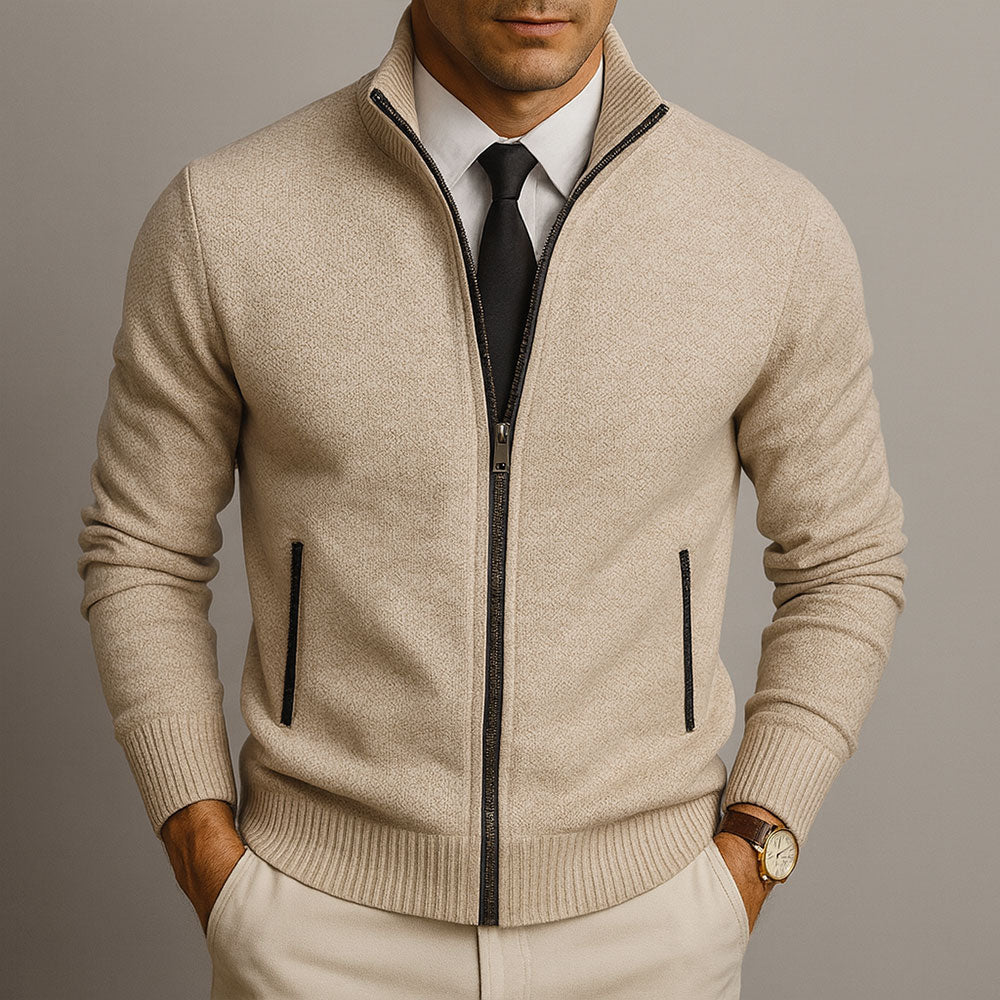 Cardigan mit Reißverschluss und Stehkragen Henri – Bild 3