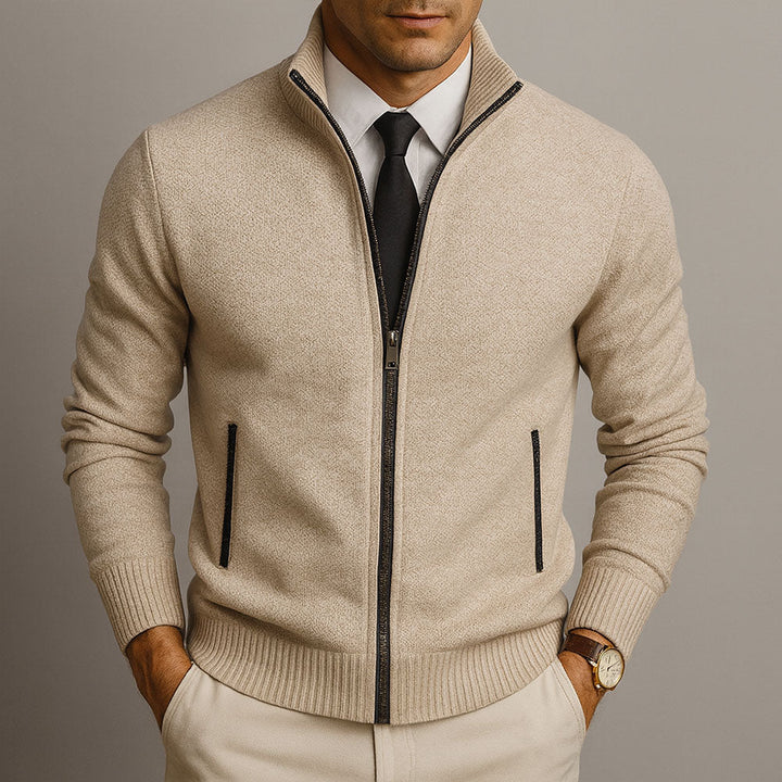 Cardigan mit Reißverschluss und Stehkragen Henri – Bild 3
