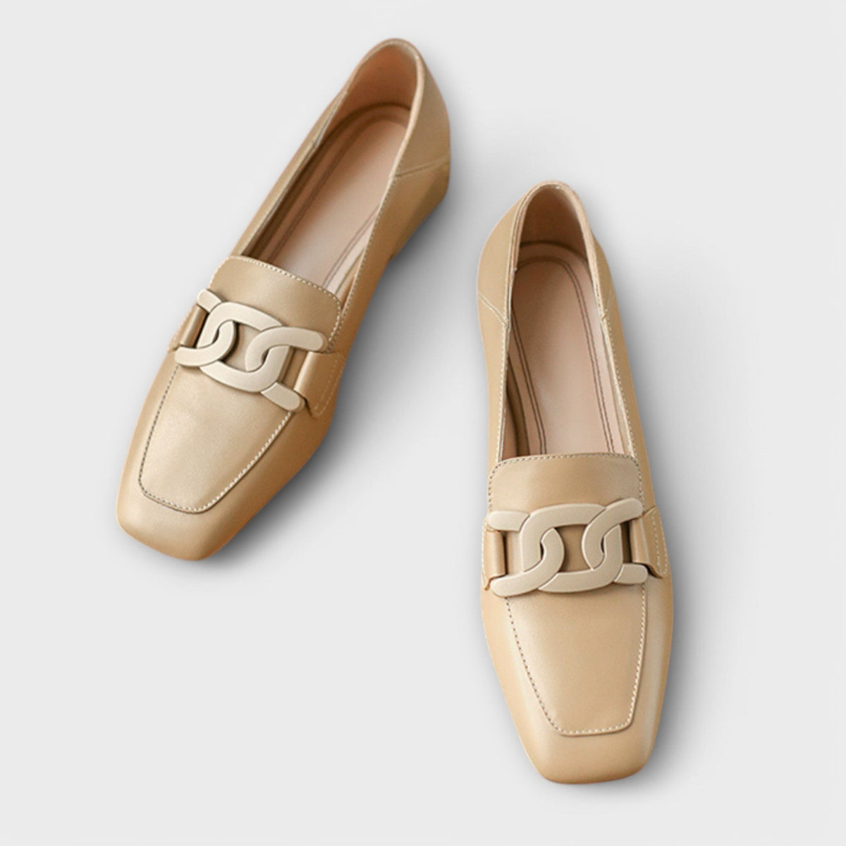 Monika Pantoffel Beige – Weiss Modehaus