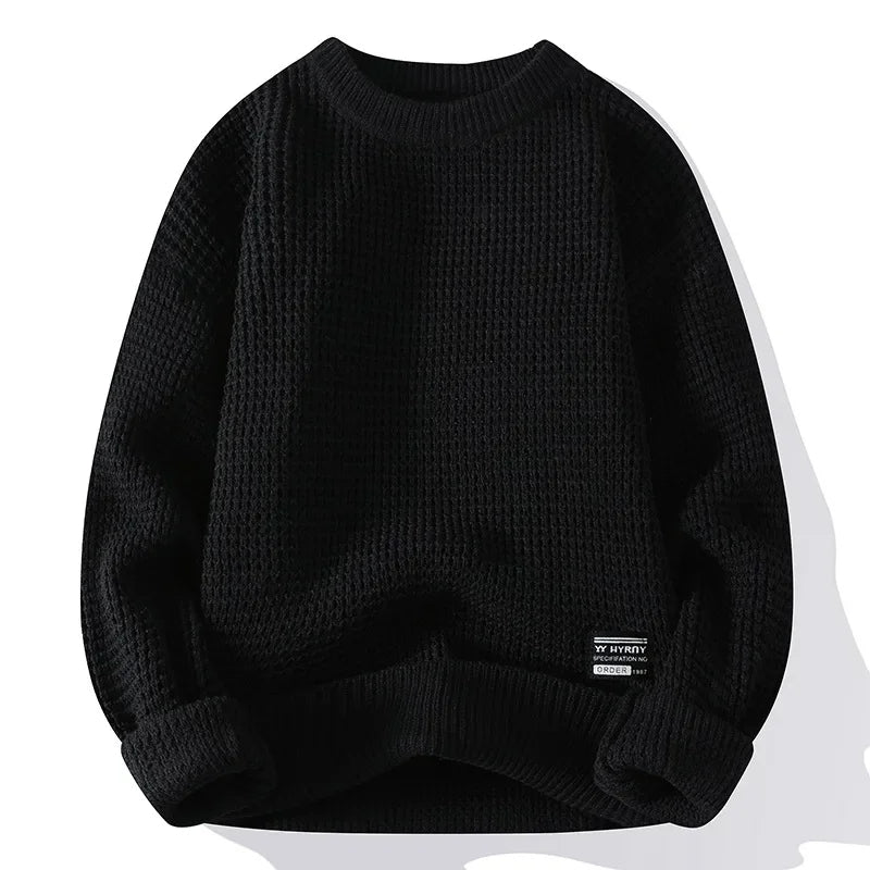 Premium Wabenstrickpullover Herren Remo – Bild 4