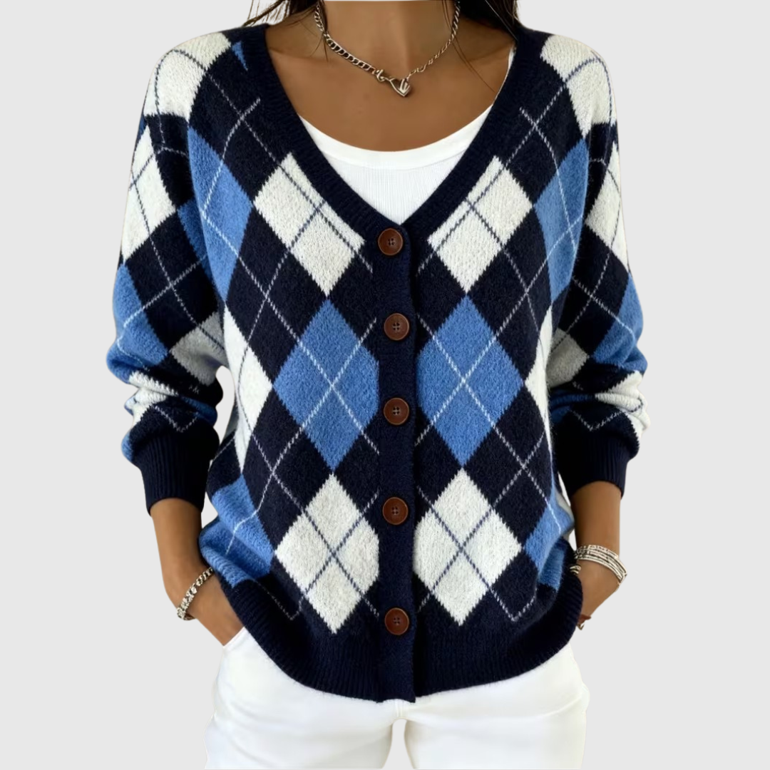 Bequemer Strick-Cardigan mit Knöpfen – Weiss Modehaus