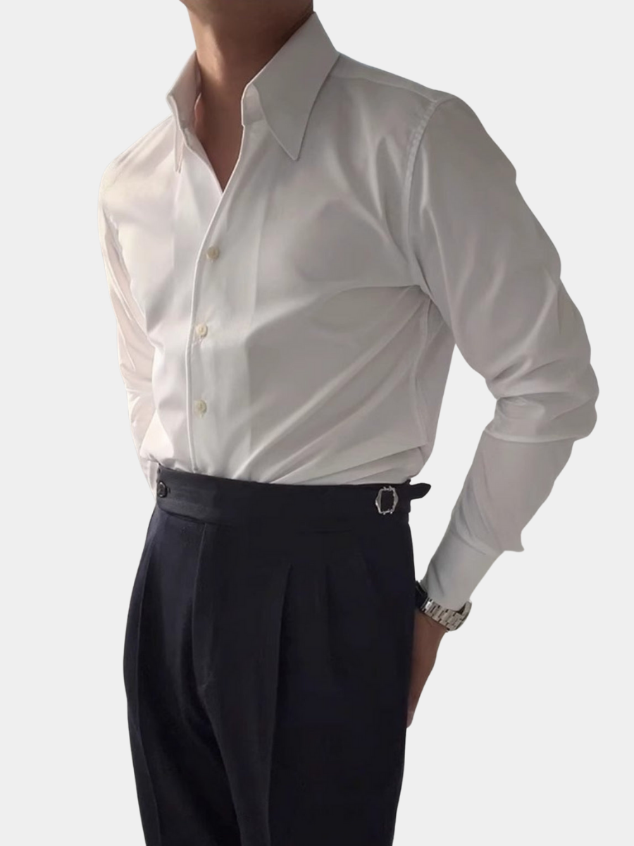 Sporthemd aus Bambus für Herren Ettore Weiß – Weiss Modehaus