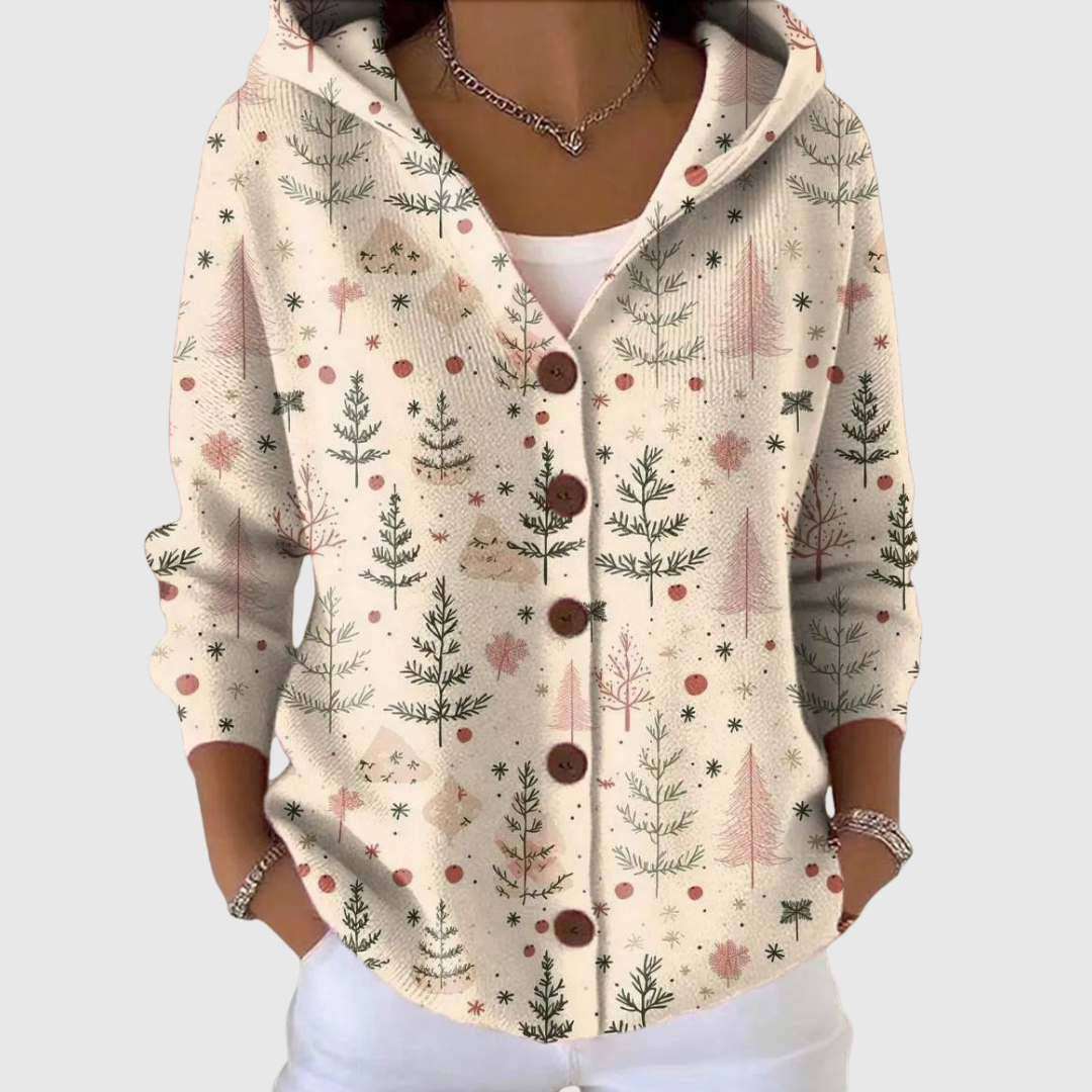 Hoodie-Cardigan aus Strick – Weiss Modehaus