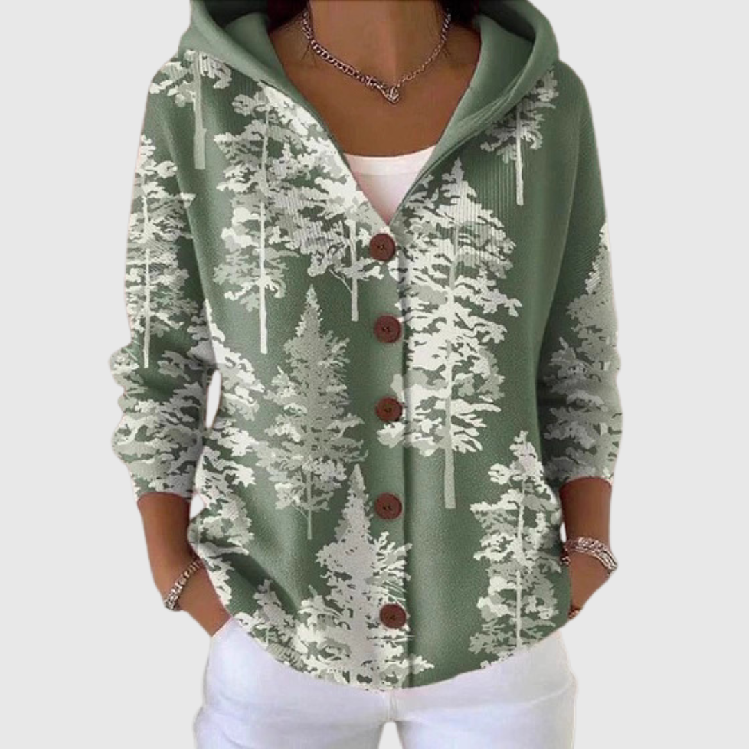 Hoodie Cardigan aus Strick – Weiss Modehaus