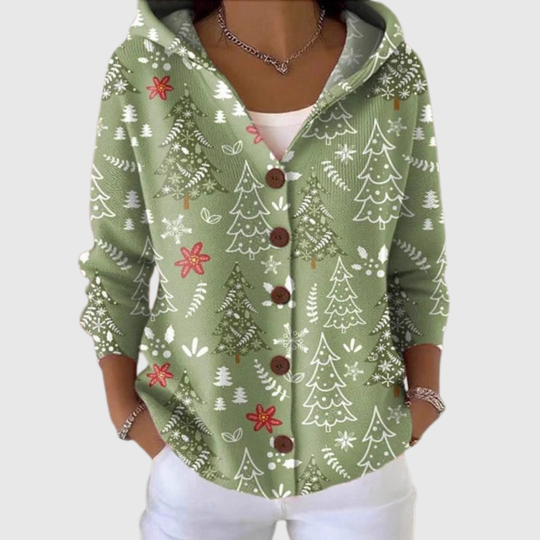 Hoodie-Cardigan aus Strick – Weiss Modehaus