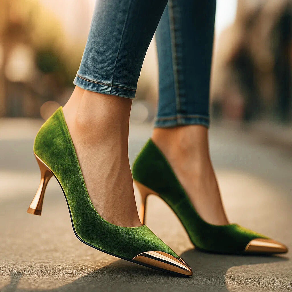 Aveline | Pumps mit goldenem Zehenbereich