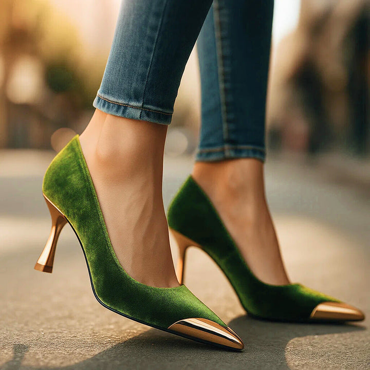 Aveline | Pumps mit goldenem Zehenbereich