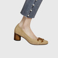 Stylische High Heels Dorothy Khaki – Weiss Modehaus