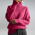 Luxuriöser Cashmere-Pullover mit Stehkragen Lauren Rosa – Weiss Modehaus