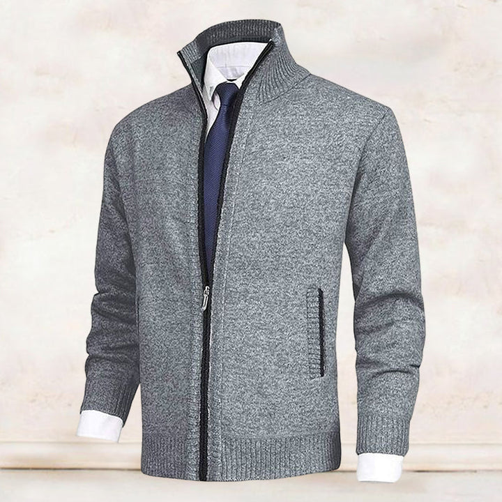Herren Cardigan mit Stehkragen Alfredo – Bild 3