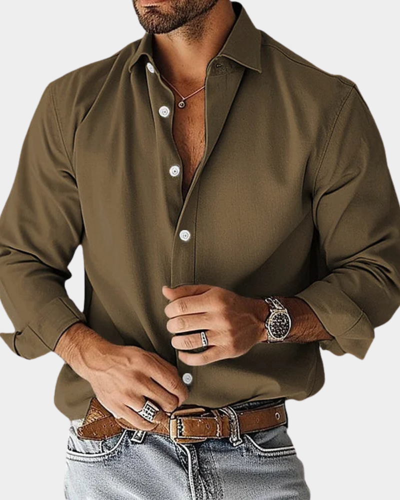 Slim Fit Stretchhemd für Herren Lucio – Bild 4