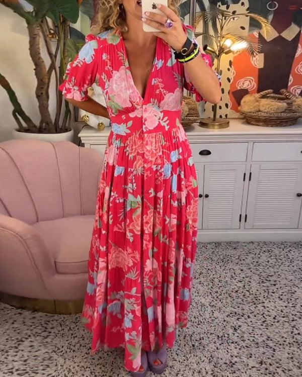 Floriana - Vibrantes Blumenkleid