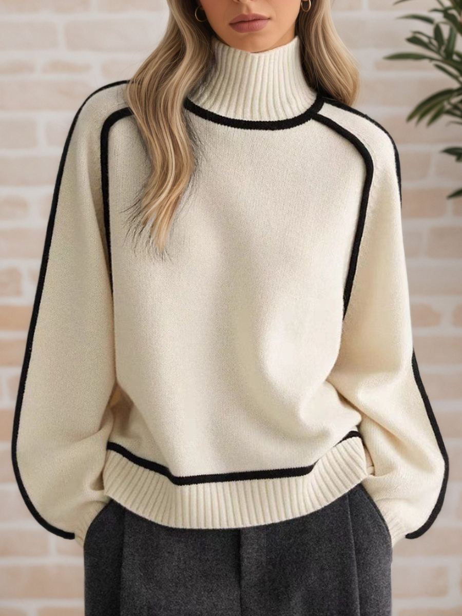 Eleganter Pullover mit hohem Kragen Donna – Bild 4