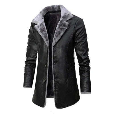 Winterjacke mit Sherpa Zeno Schwarz – Weiss Modehaus