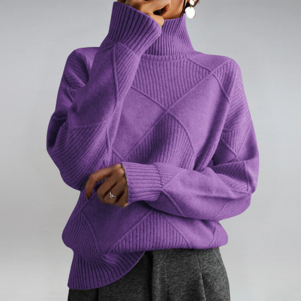Luxuriöser Cashmere-Pullover mit Stehkragen Lauren – Bild 7