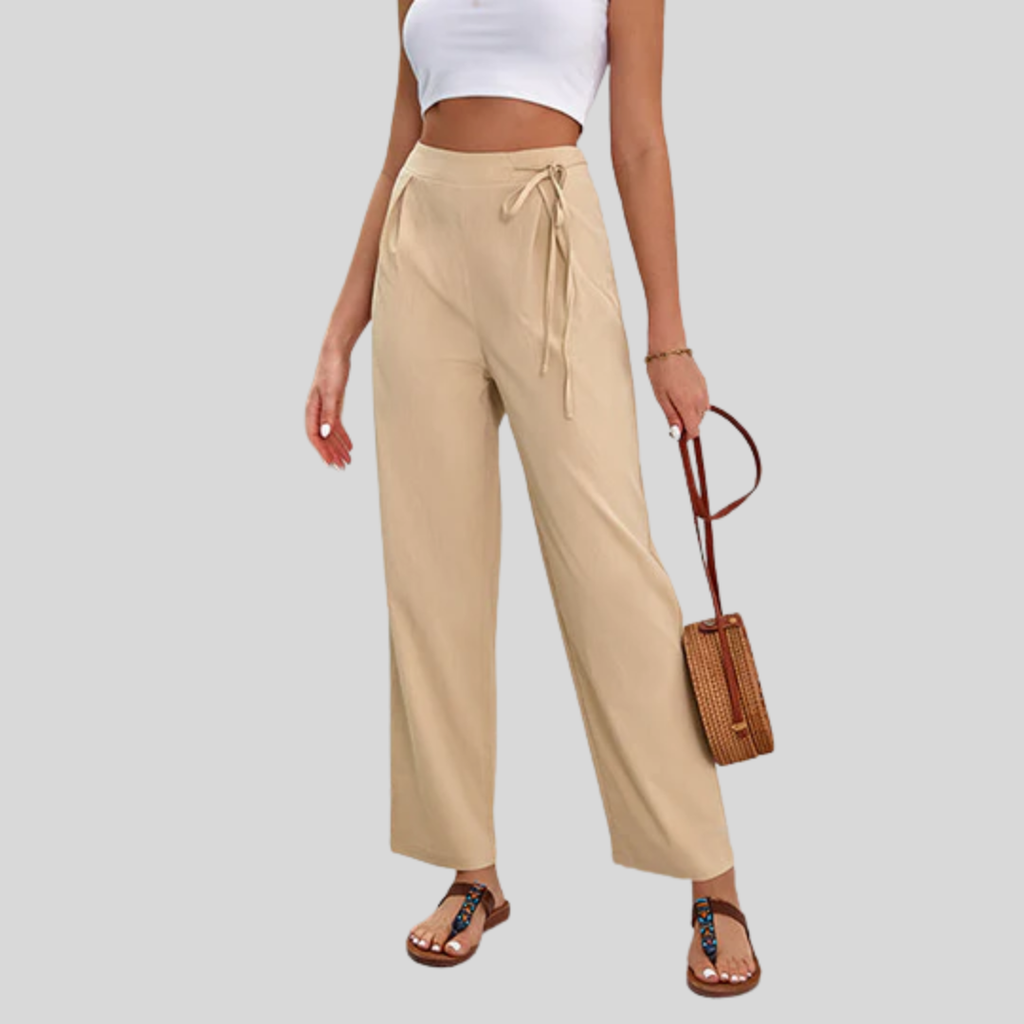 Eleganter Kühnheits-Hose Sabby Aprikose – Weiss Modehaus