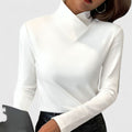 Eleganter Pullover mit Stehkragen Clair Weiß – Weiss Modehaus